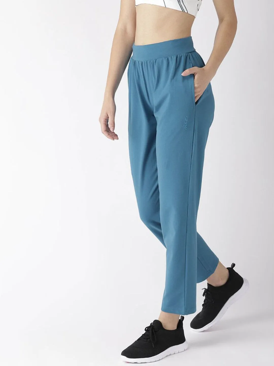 Alcis Women Solid BlueTrack Pants Move Freely