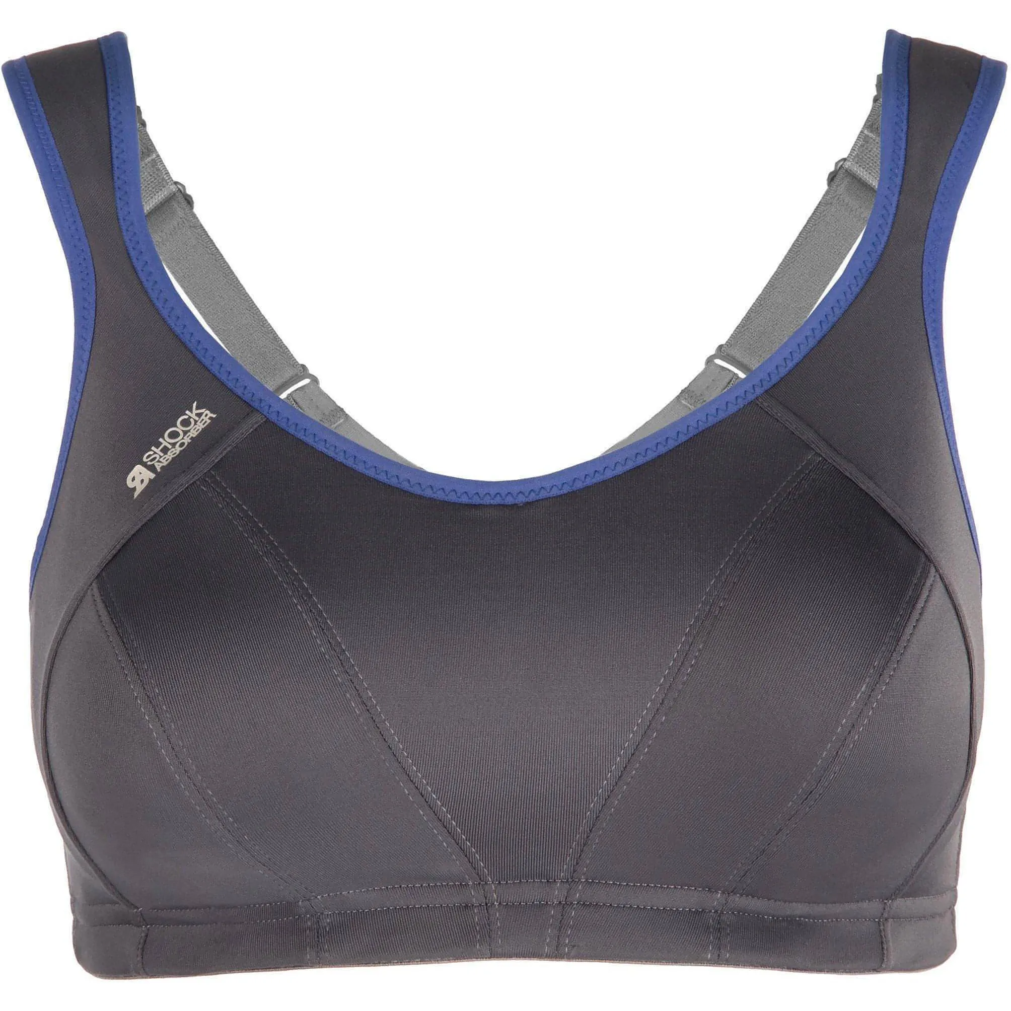 Shock Absorber Active Support Womens Sports Bra - Grey Soft Cotton