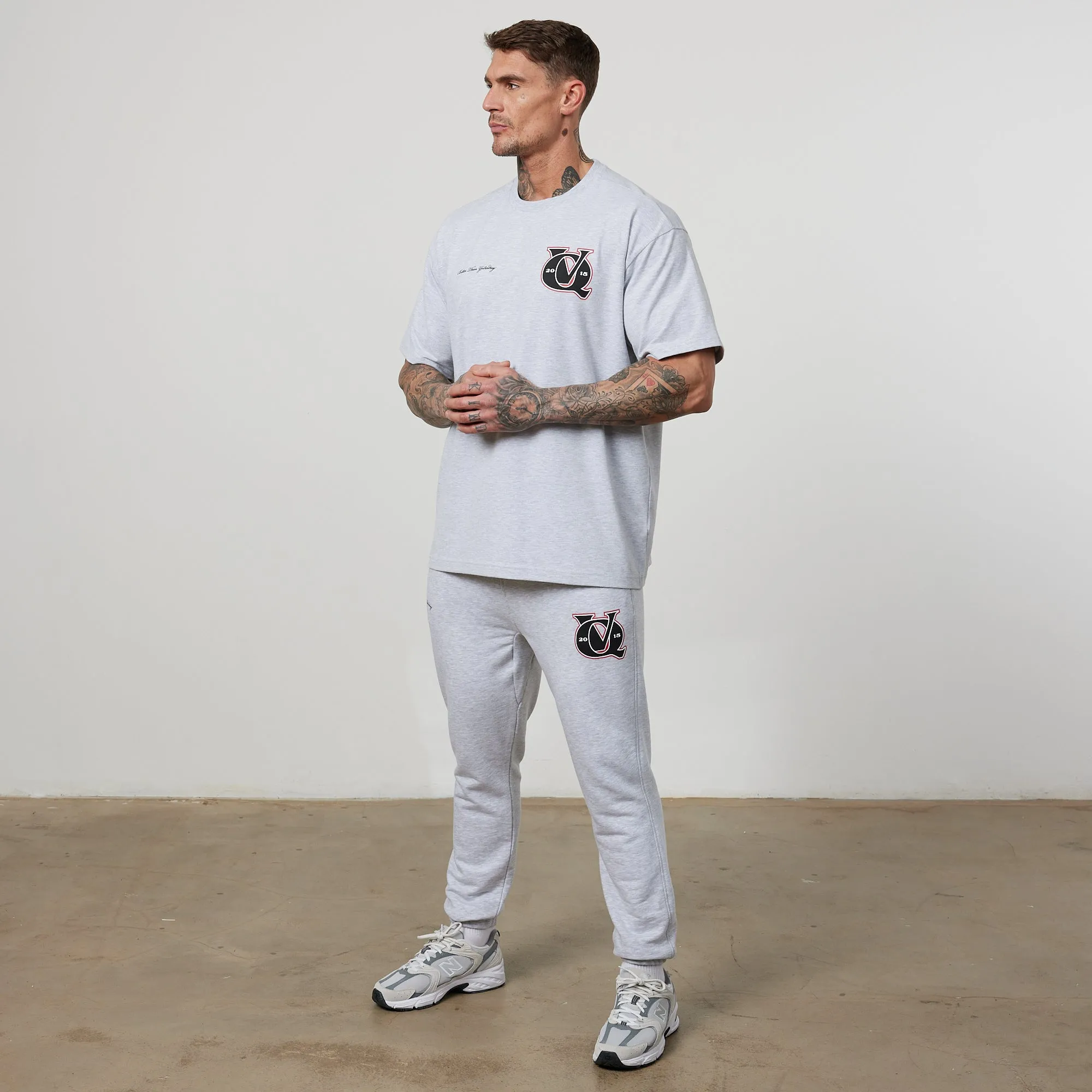 Active Stretch Vanquish TSP Light Grey VQ Interlock Tapered Sweatpants