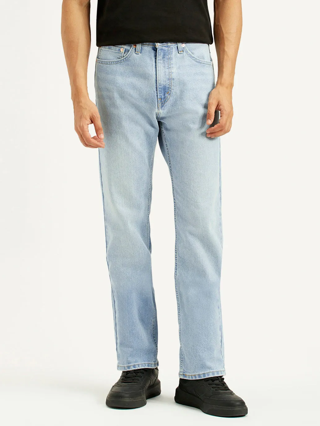 Daily Casual Clean Style Men's 505 Light Indigo Straight Fit Mid Rise Jeans