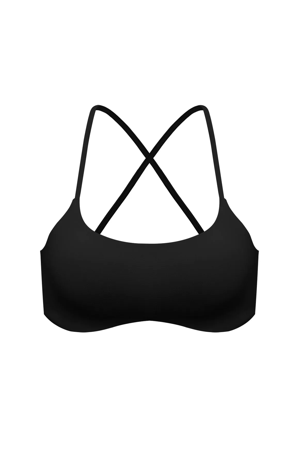 Minimal Crossback Bra Contrast stitching seams budget-friendly