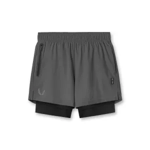 0784. Ultralite? 6" Liner Short - Raven/Black Eco - friendly Stretchable Waistband