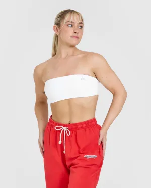 Zipped Eternal Unified Micro Bandeau Bralette | White