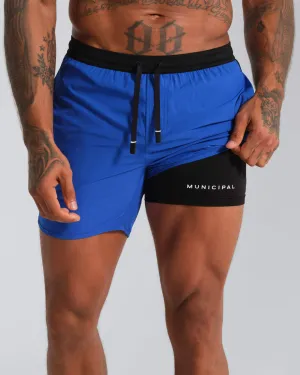 Striped Design Flexible Pocket Placement Daybreak Lined 5" Shorts