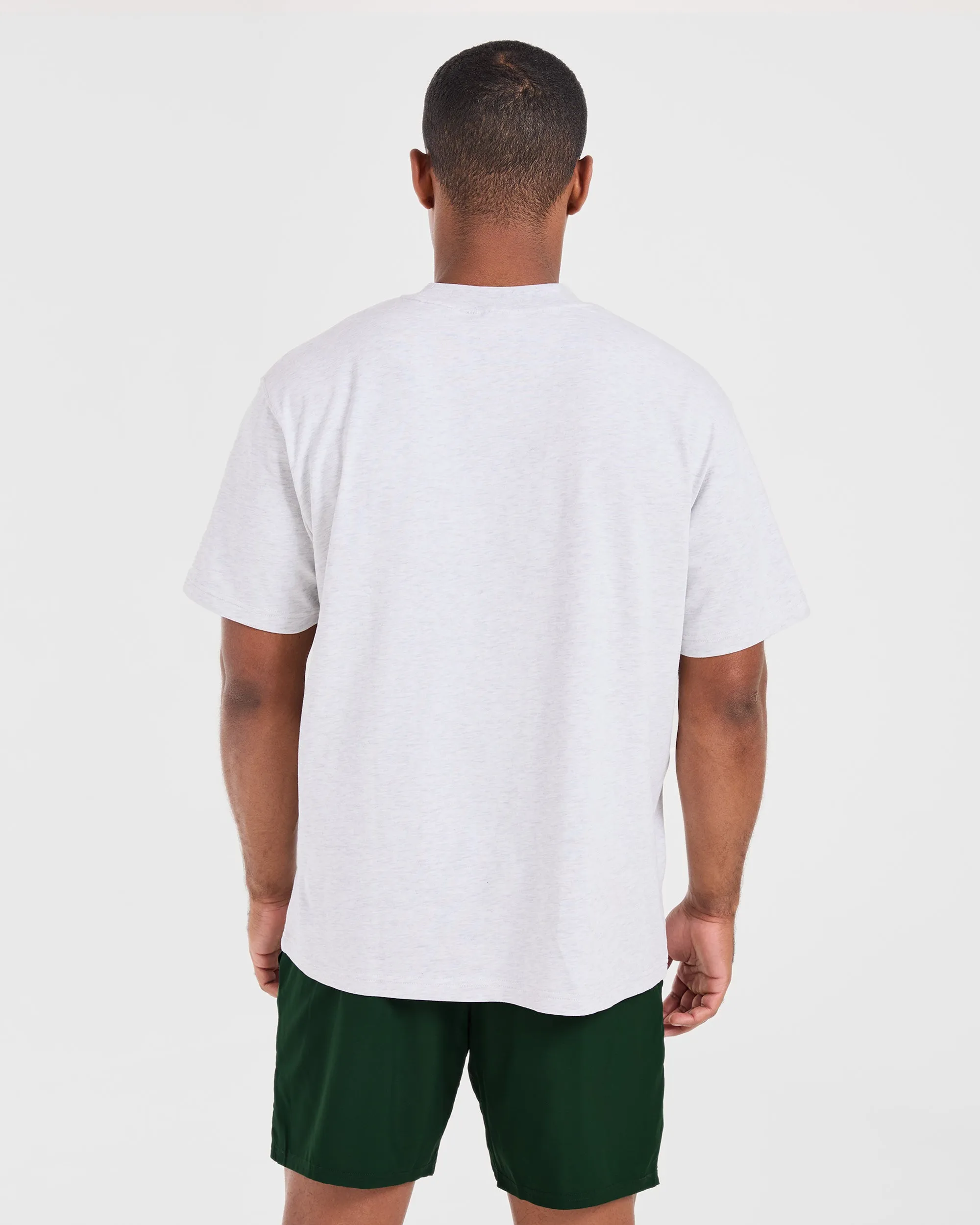 Athletics Oversized T Shirt - Grey Marl Timeless and Chic