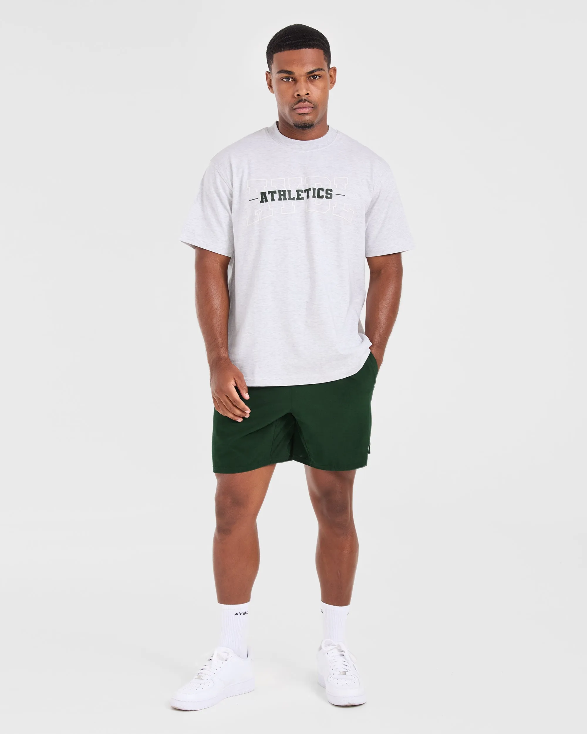 Athletics Oversized T Shirt - Grey Marl Day-to-Day Comfort