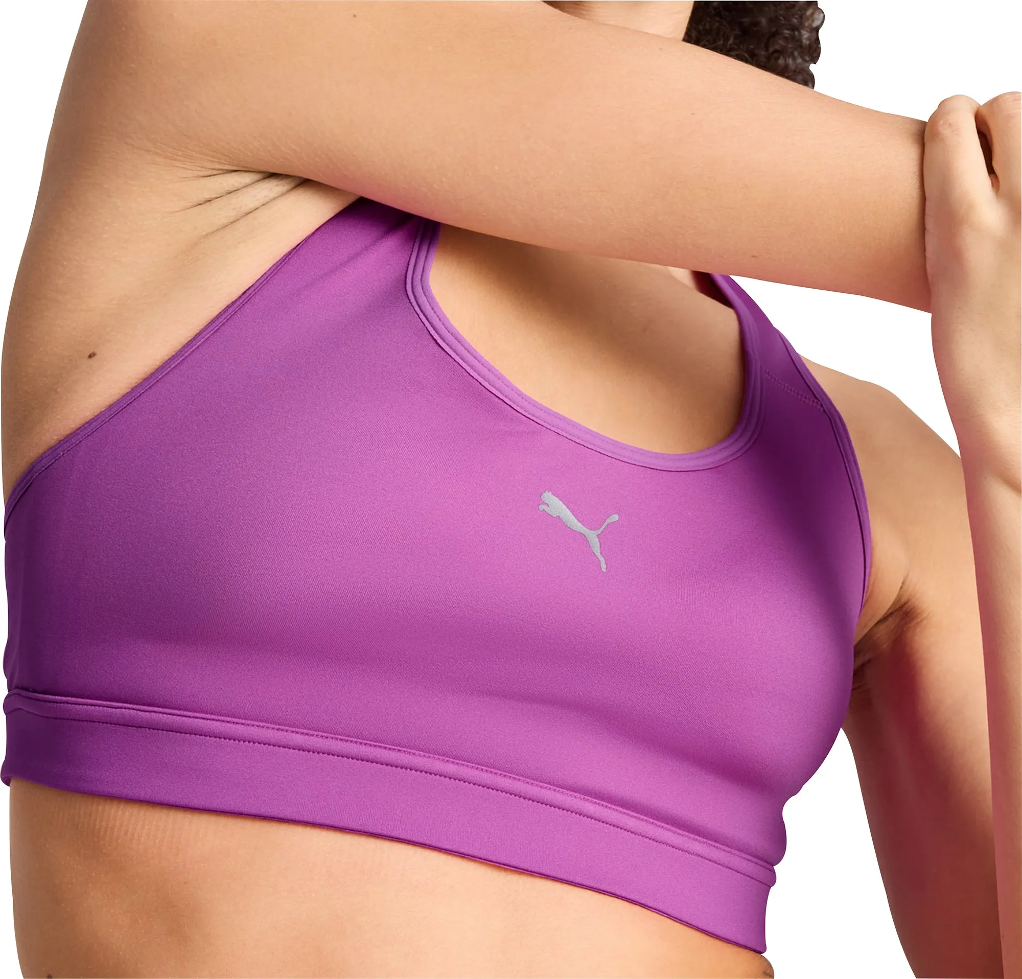 Removable straps seams Puma 4KEEPS Womens Running Sports Bra - Purple