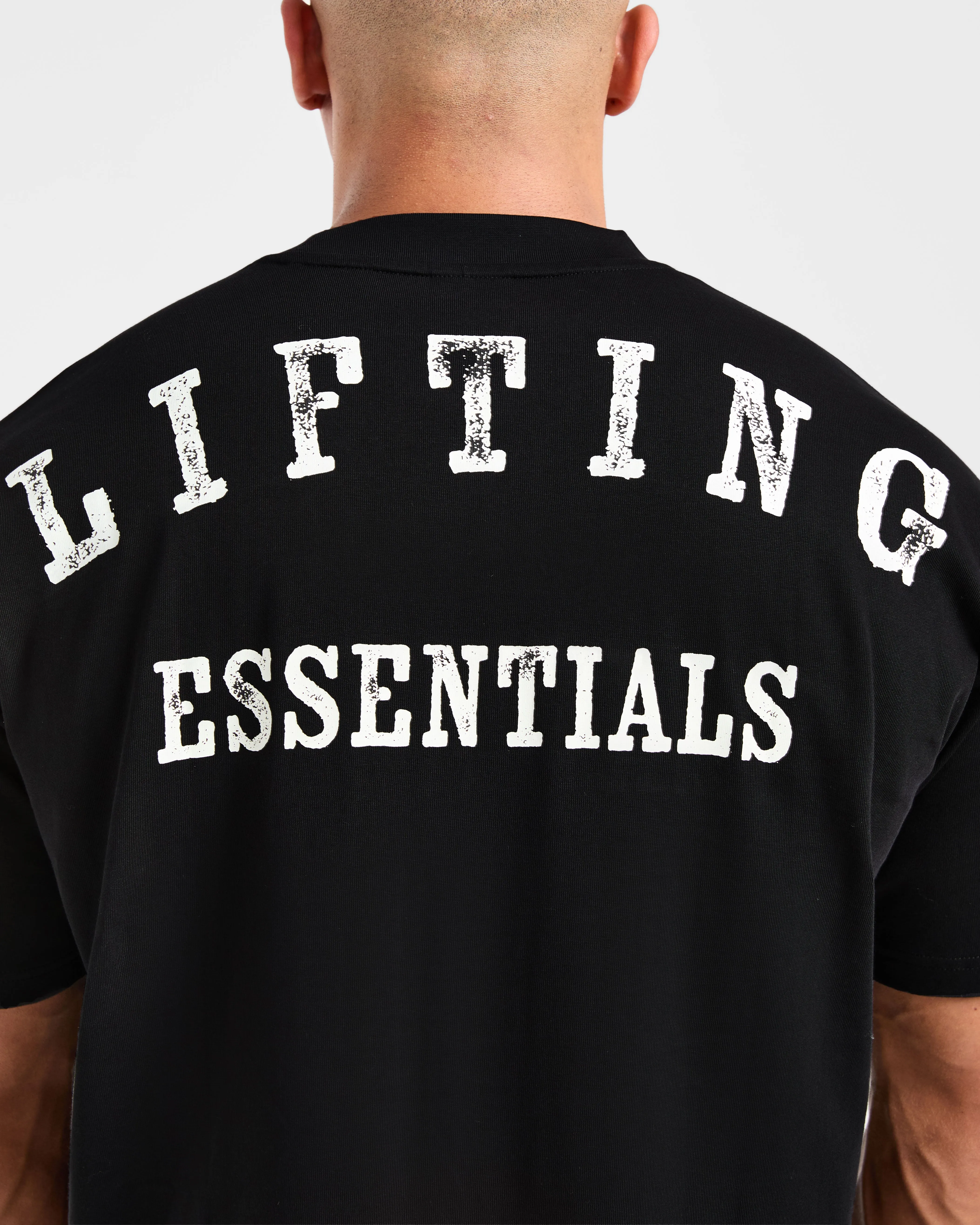Lifting Essentials Oversized T Shirt - Black Non Restrictive Fit