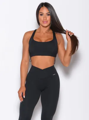 Non-Slip Design Adjustable band Toggle Sports Bra