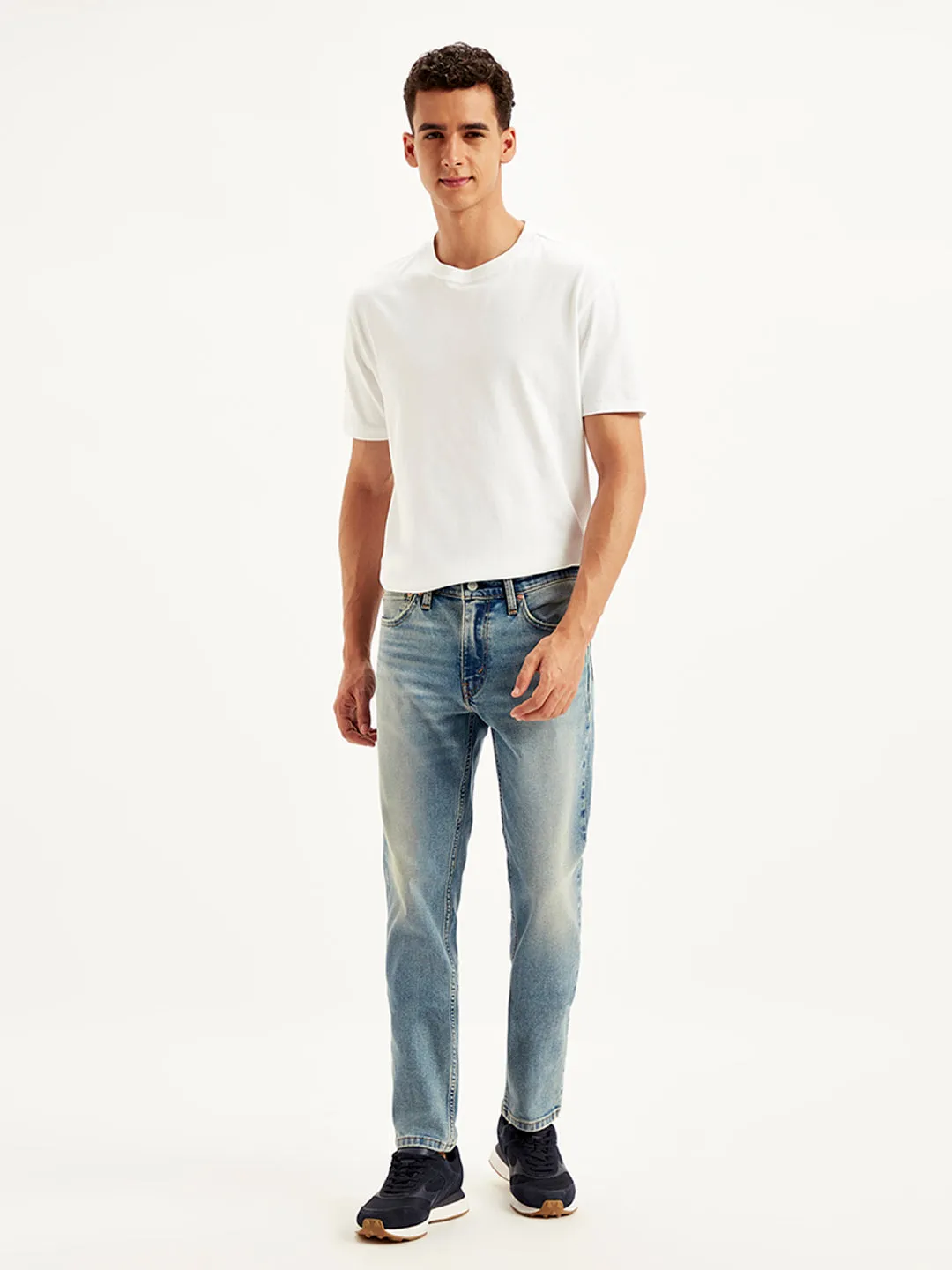 Autumn Days Parent Style Bold Fashion Piece Men's 511 Light Blue Slim Fit Mid Rise Jeans