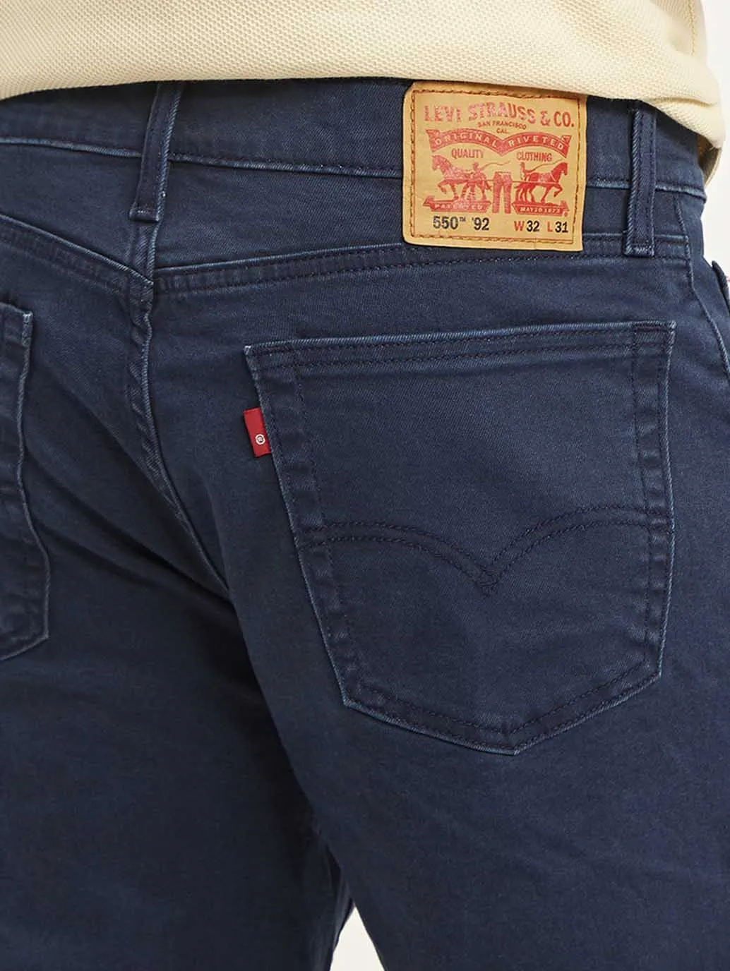 Men's 550'92 Blue Loose Fit Mid Rise Jeans Daily Essentials Go-To Choice