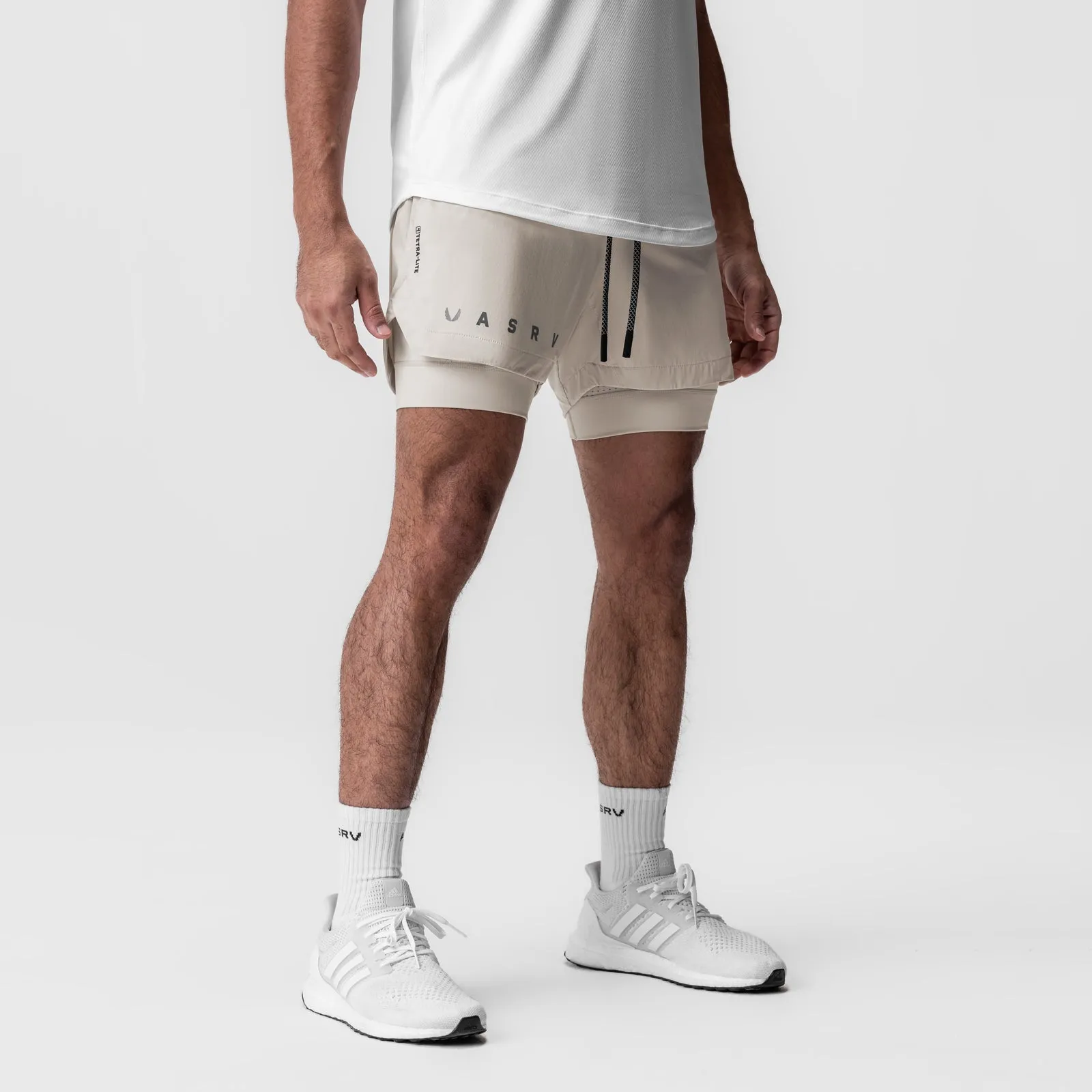 0865. Tetra-Lite? 5" Liner Short - Chai "Reflective Classic" Beach Ready Shorts
