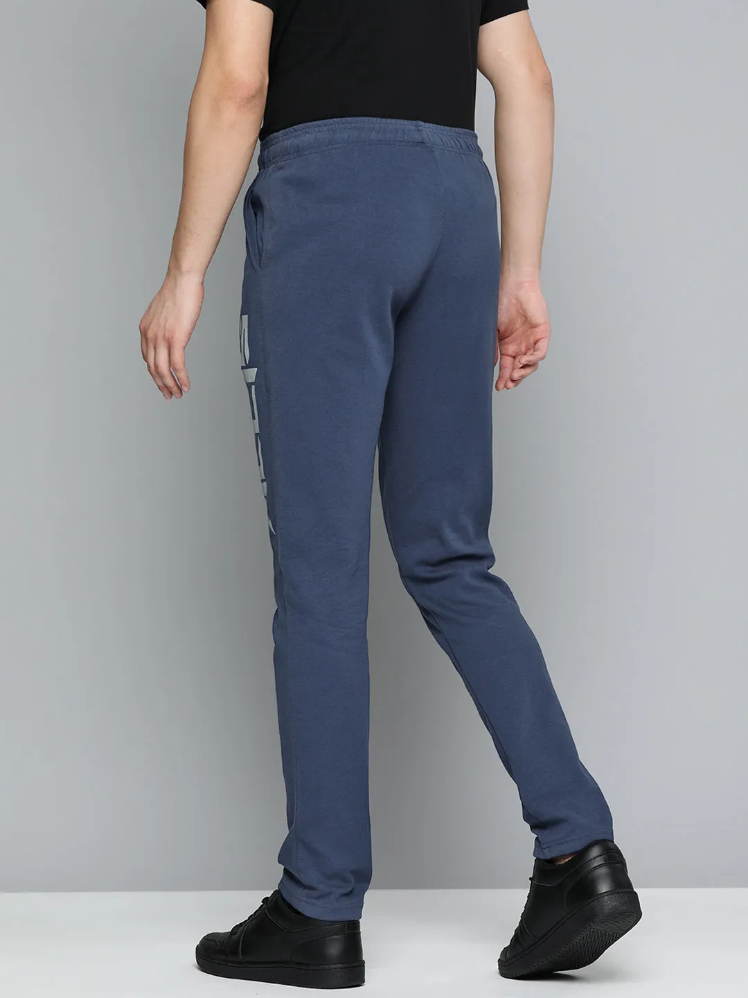 Quick Fit Durable Utility Alcis Men Navy Blue Solid Slim Fit Track Pants
