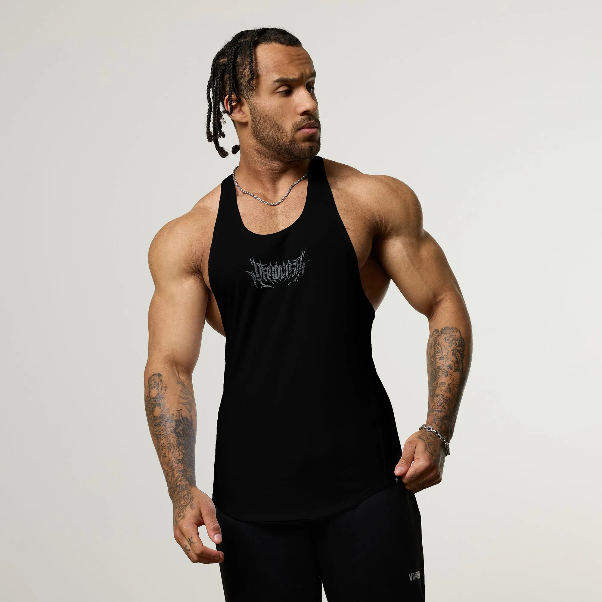 Vanquish Metal Black Stringer Vest cycling outfit Timeless and Chic