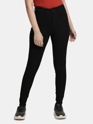 Functional Outfit Classic Five Pocket Design Women's Black Mile High Wide Leg Fit High Rise Jeans