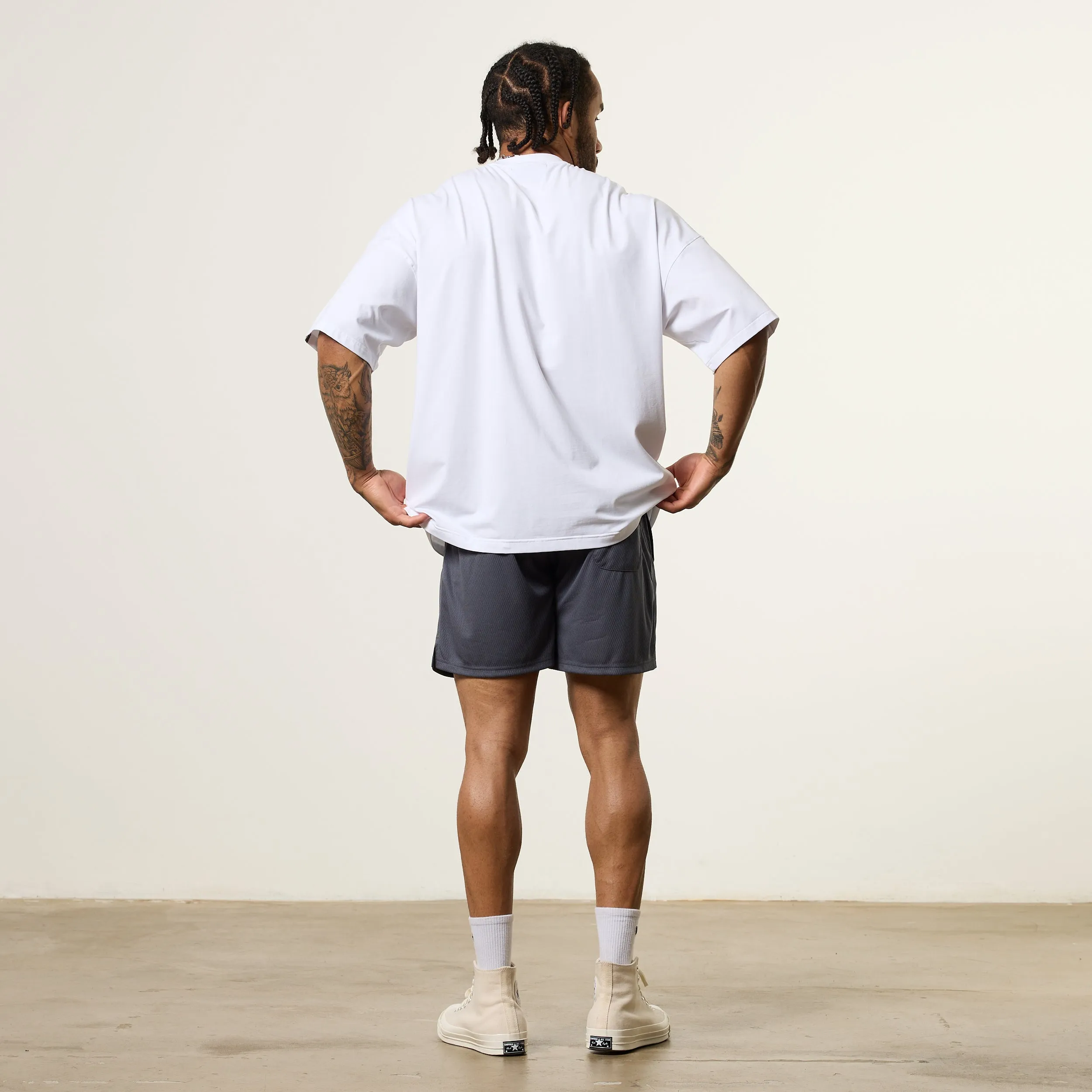 Vanquish Essential V2 White Oversized Boxy T Shirt waterproof