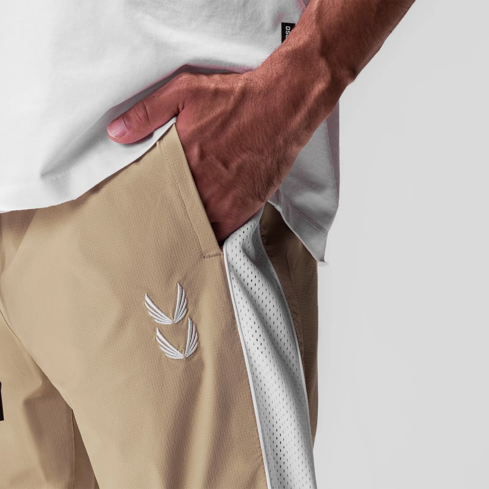 ComfortWaistband Sporty Style 0796. Ripstop Oversized Track Pant - Khaki
