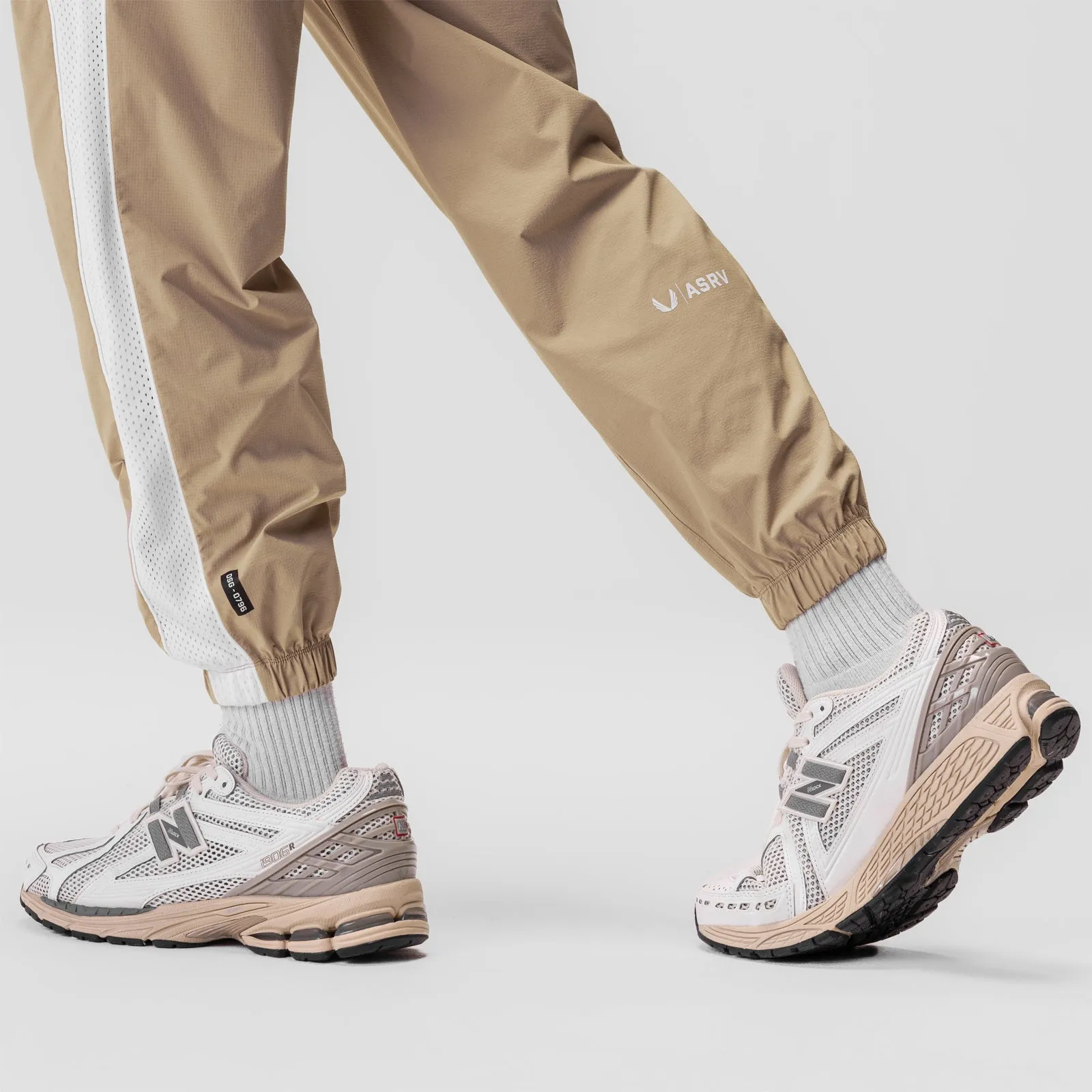 0796. Ripstop Oversized Track Pant - Khaki Fashion Forward Office Friendly