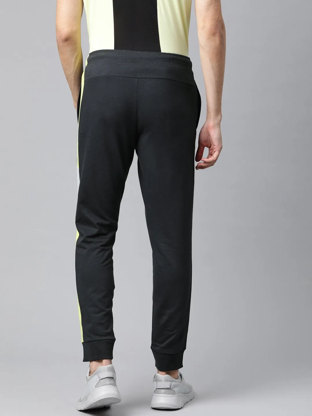 Alcis Men Grey Solid Track Pants Compact Storage