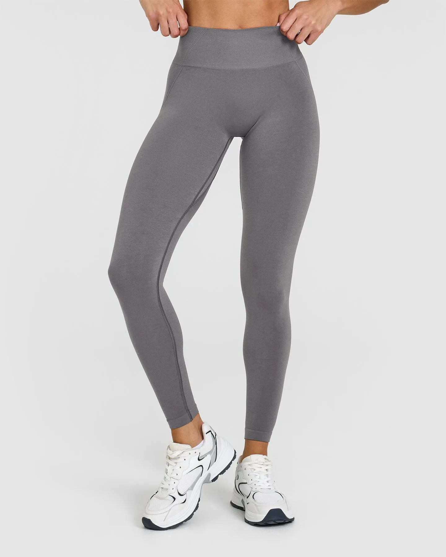 Seamless Design Plus Size Effortless Seamless Leggings | Ash Grey Core Mode