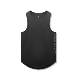 0830. AeroSilver? Tank Top - Black "OTWR" Moisture wicking Troop - supported