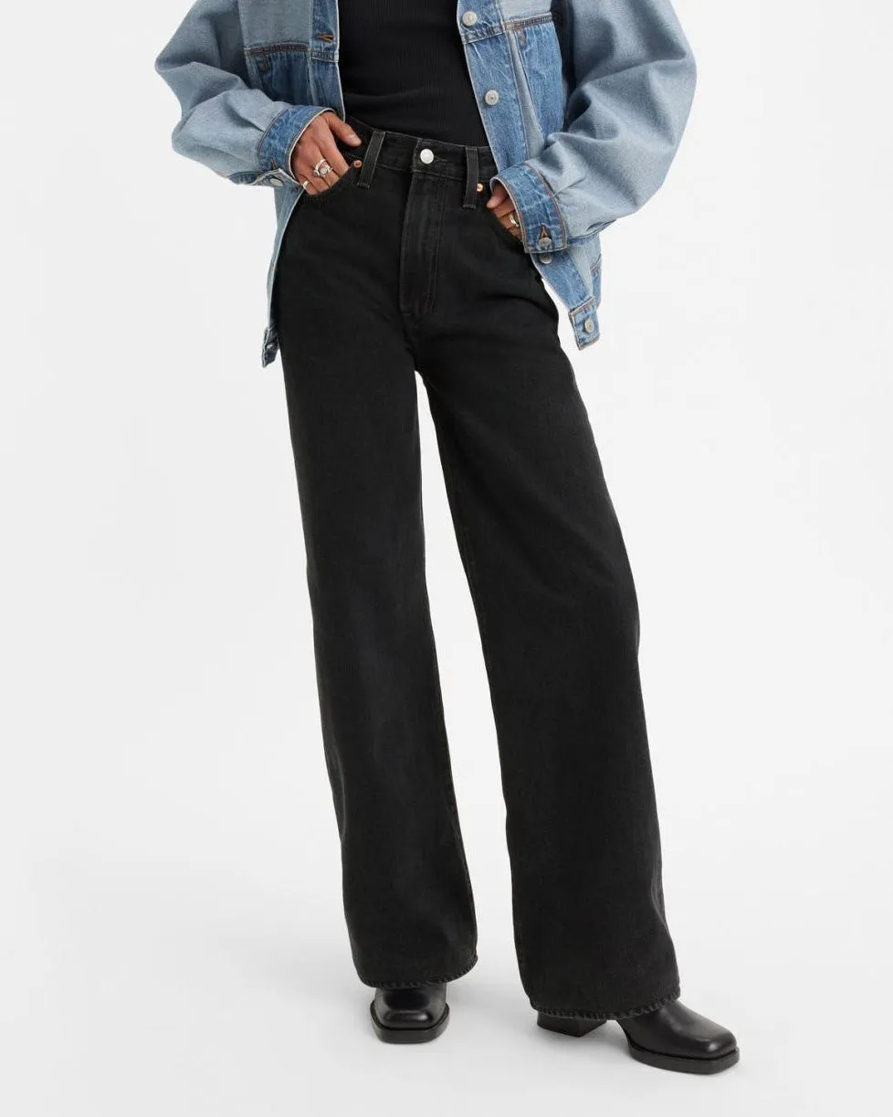 Levi's? Womens Ribcage Wide Leg Jeans - Rosie Posie Casual Friday Durable Athlete Fit