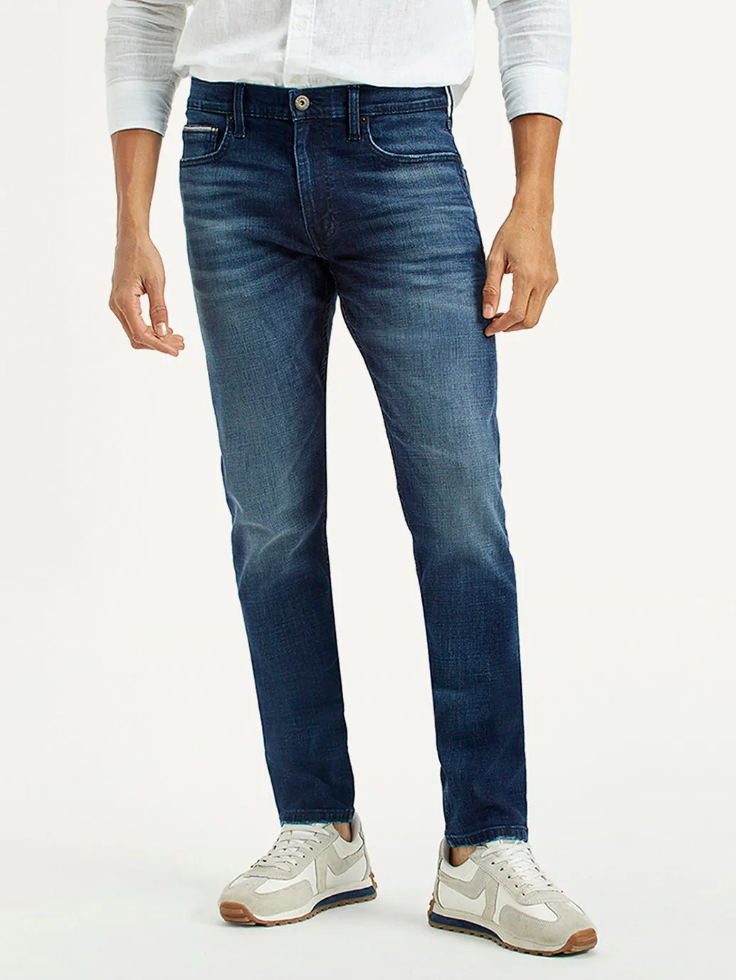 Men's 512 Dark Indigo Slim Tapered Fit Mid Rise Jeans Daily Wear Nature Lover