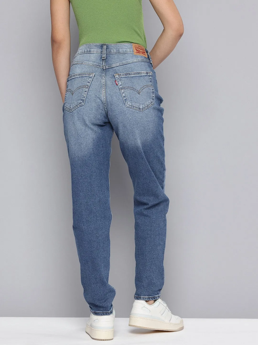 Women's 80s Mom Blue Loose Fit Mid Rise Jeans Rainy Day Vintage Lover Everyday Loose