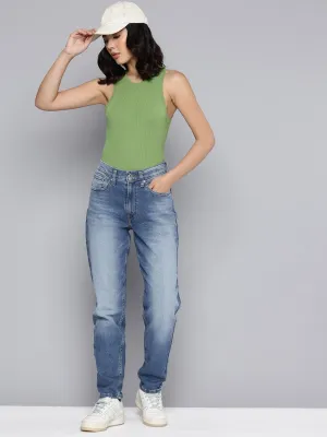 Life Ready General Option Women's 80s Mom Blue Loose Fit Mid Rise Jeans