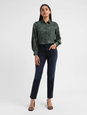 Classic Five Pocket Women's Redloop 724 Blue Straight Fit High Rise Jeans