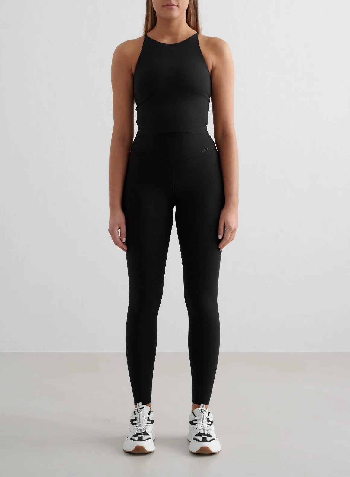 Black Sense Halter Bralette Air - defense - related Reinforced Edges
