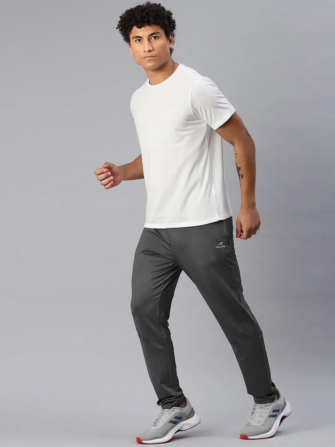 Alcis Men Solid Running Track Pants Premium Stretch