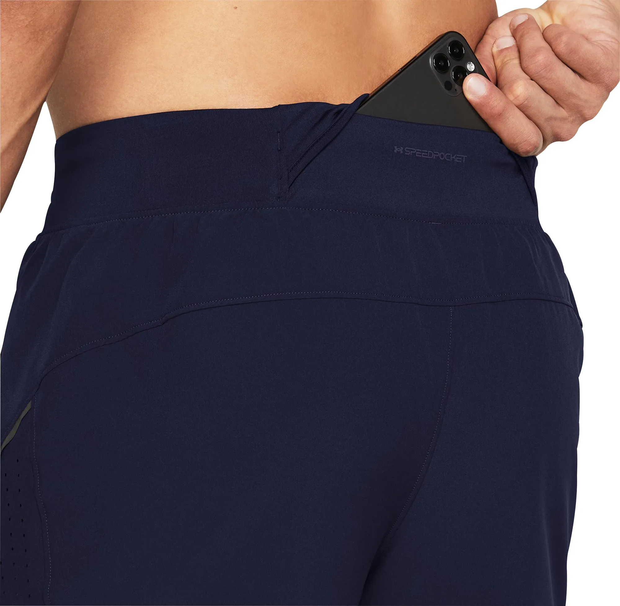 Tight Fit Under Armour Launch Elite 7 Inch Mens Running Shorts - Blue