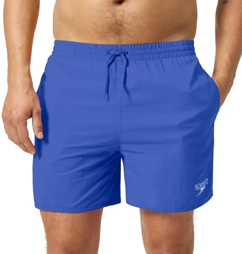 Speedo Essentials 16 Inch Mens Swim Shorts - Blue Abstract art Solar Protective Coating