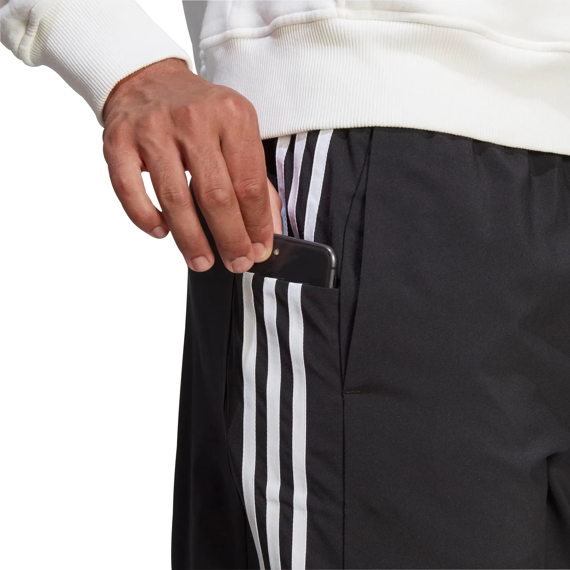 fade - resistant barbecue outfit adidas AeroReady Essentials Chelsea 3 Stipes Mens Training Shorts - Black