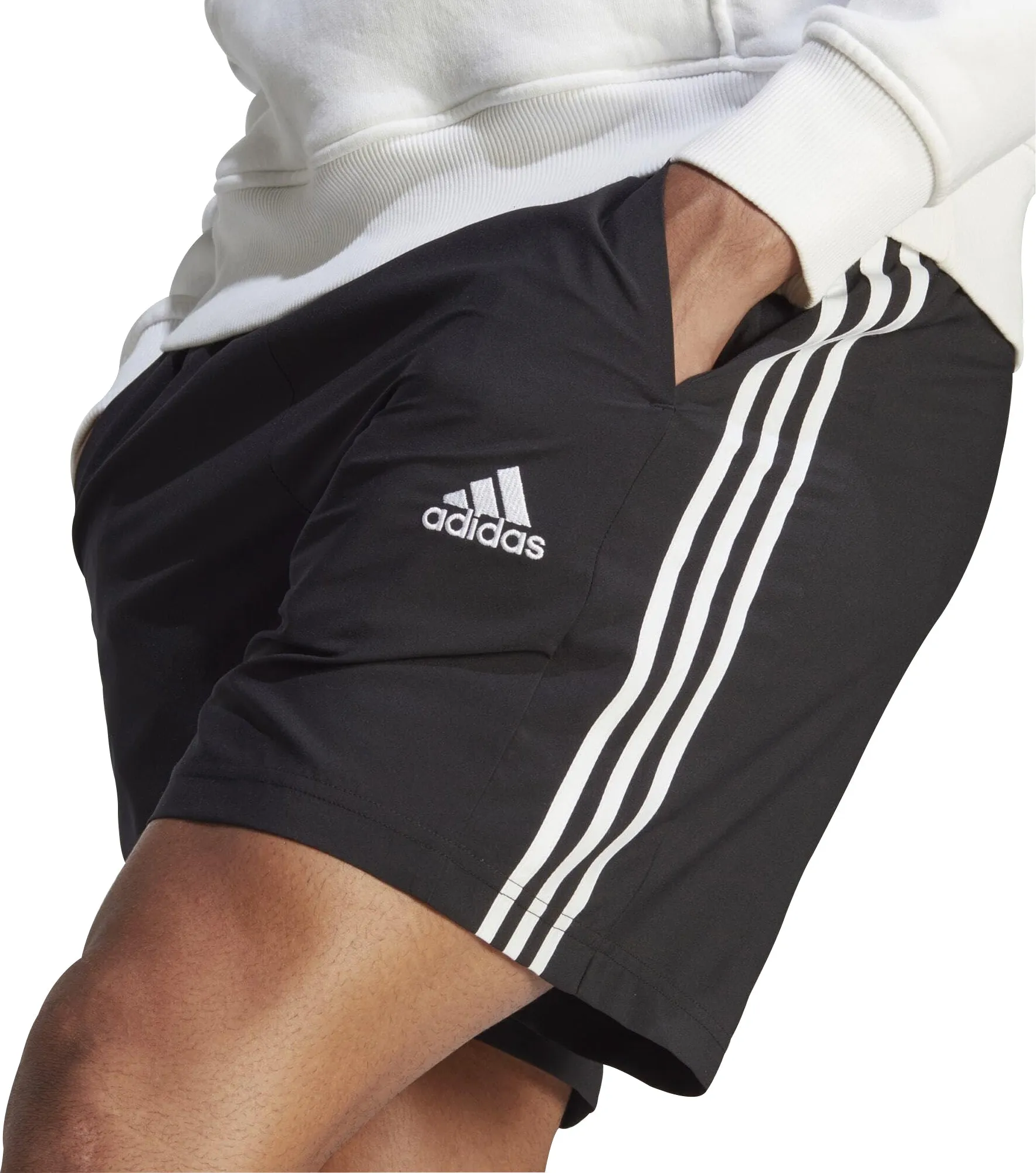 Organic Cotton adidas AeroReady Essentials Chelsea 3 Stipes Mens Training Shorts - Black