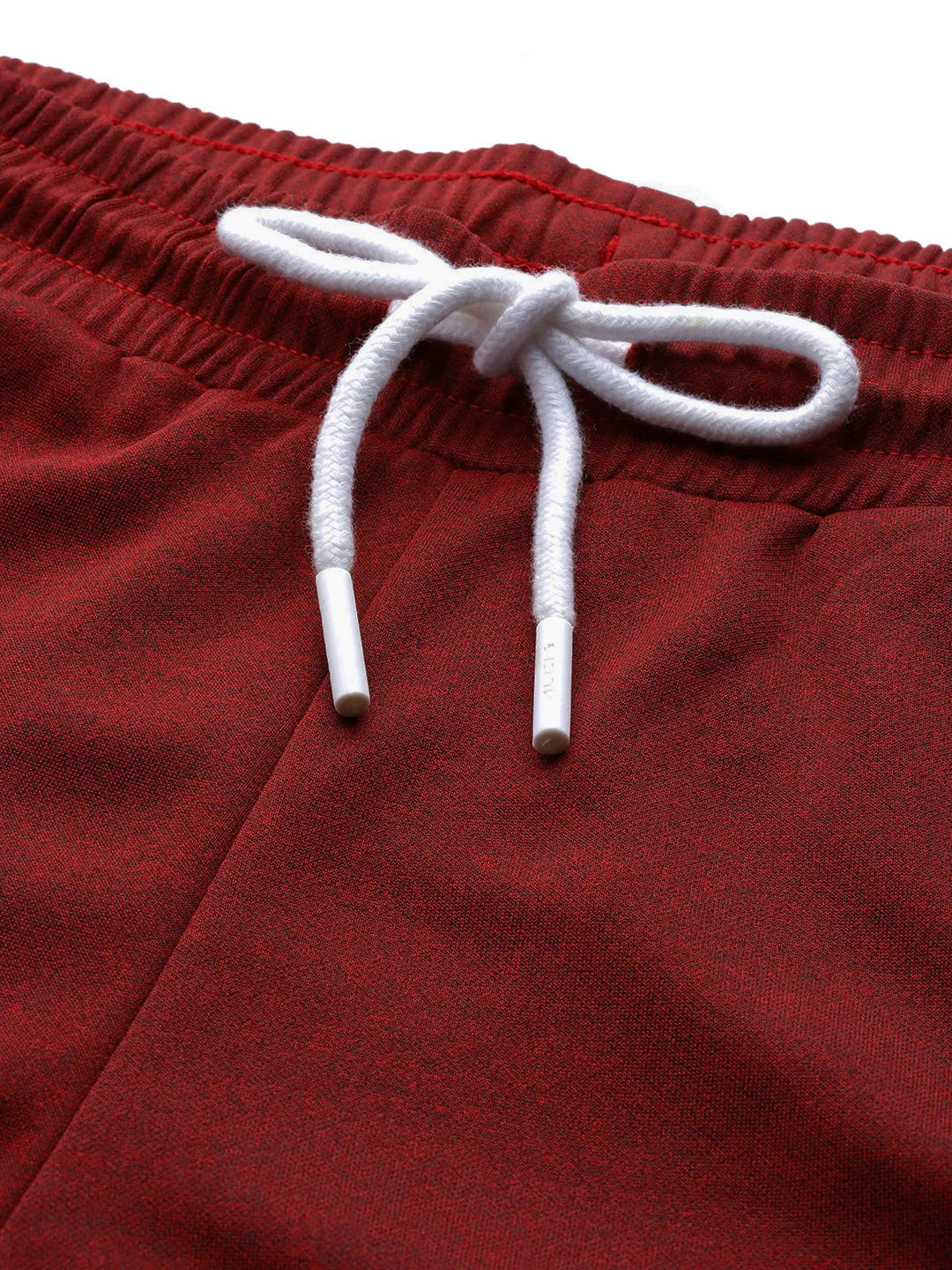 Adaptable Fit Smooth zipper closure ALCIS Men Printed Maroon Track Pant