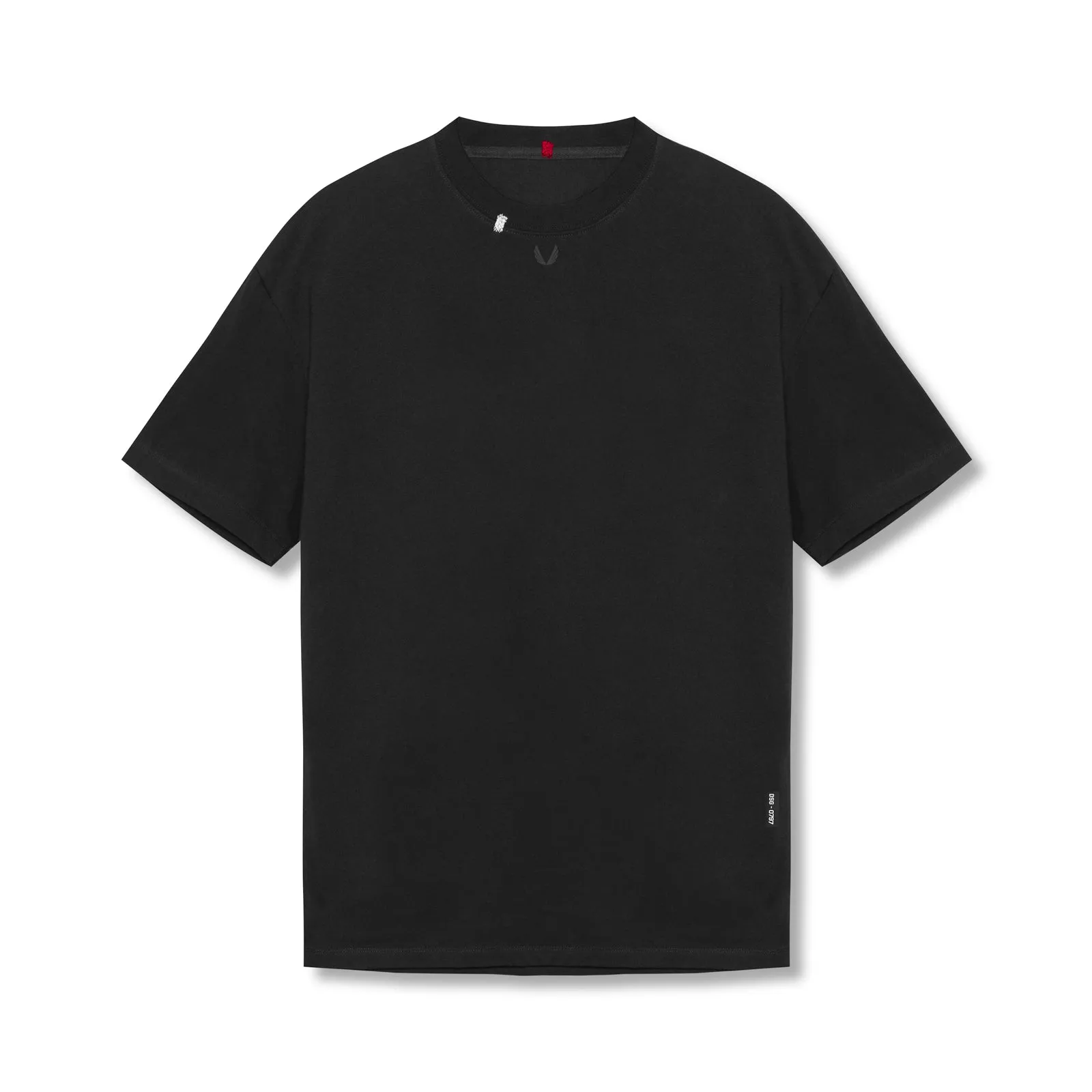 0797. Tech Essential? Relaxed Tee - Black/Black "OTWR" FadeResistant