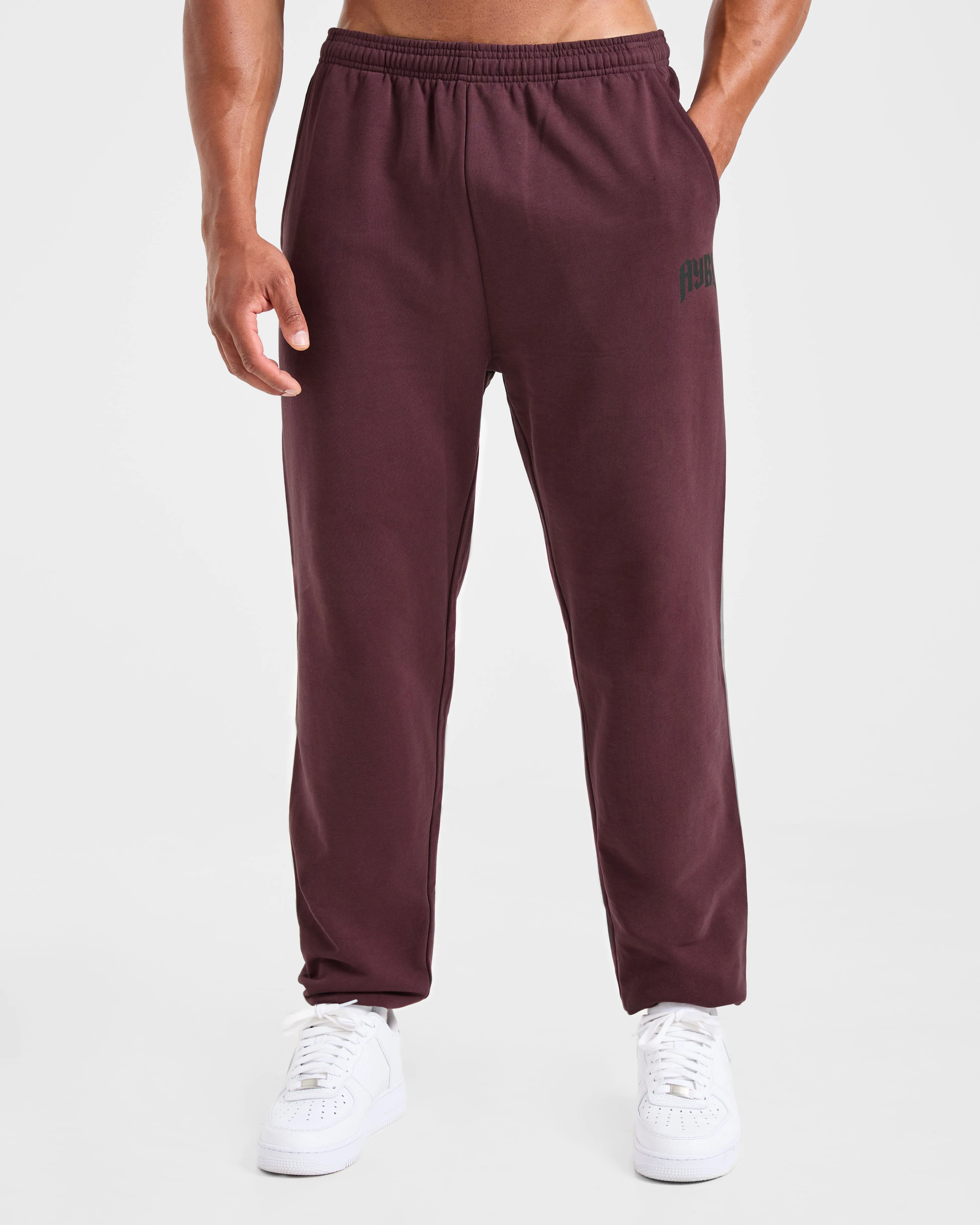 Lifting Club Gothic Oversized Joggers - Dusty Plum/Black RecycledMaterial