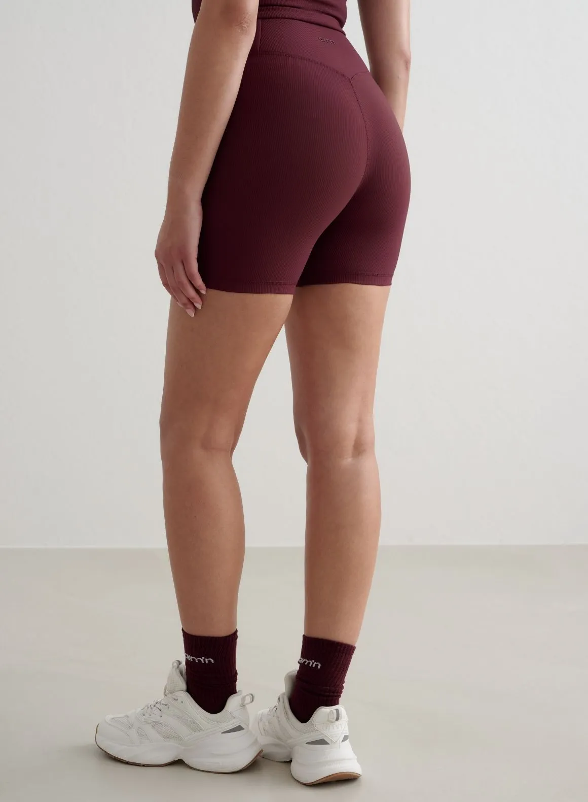 Cherry Ribbed Performance Midi Biker Shorts plus-size choice