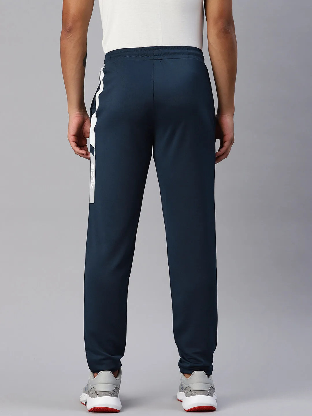 Alcis Men Striped Drytech  Slim Fit Running Track Pants Flared bottom