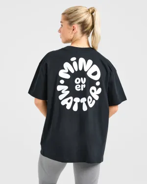 Mind Over Matter V2 Oversized T Shirt - Black Chic Fit Lightweight Design GussetedCrotch