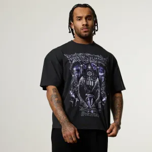 Urban Outfit Vanquish Obsidian Black Angel Oversized Boxy T Shirt