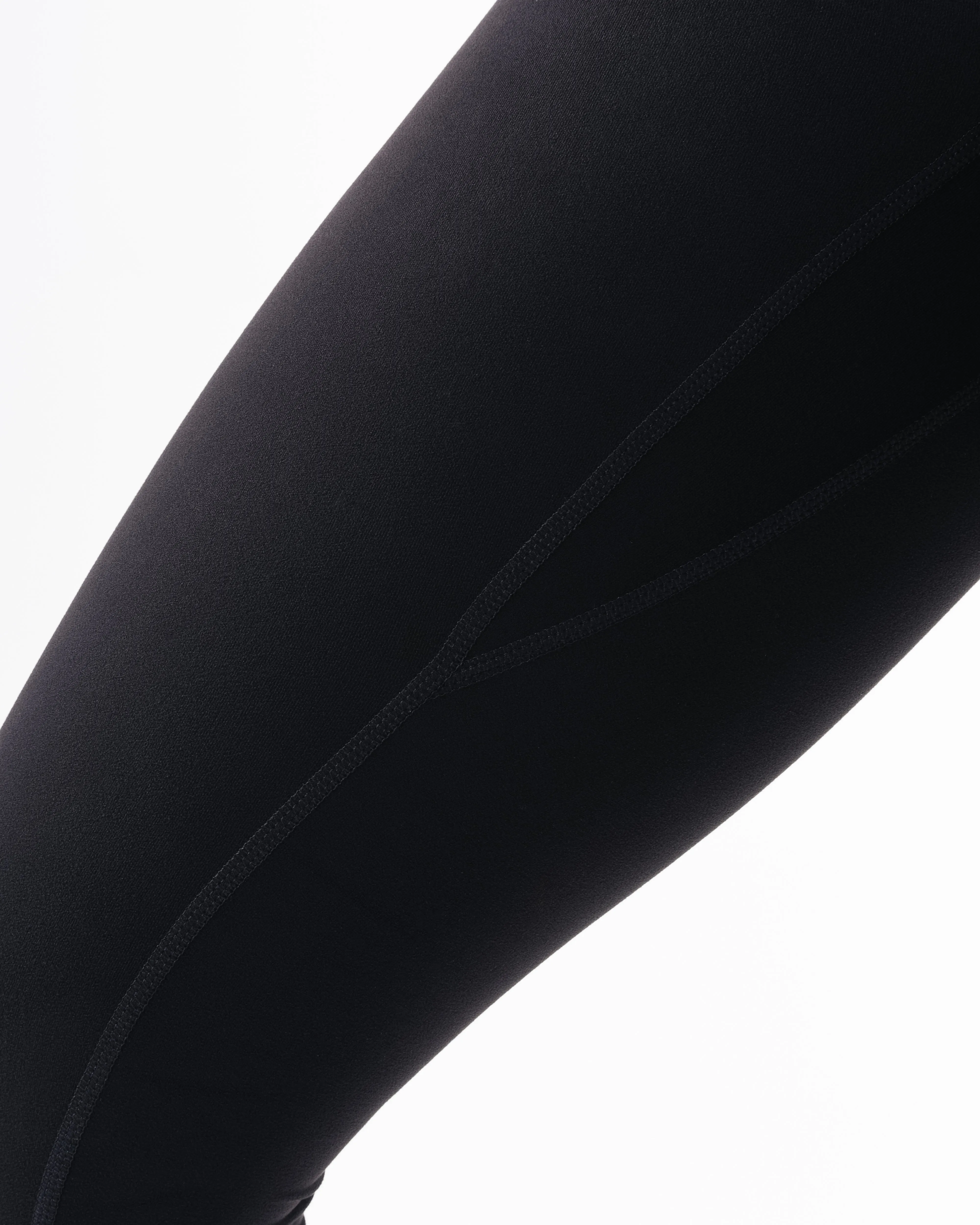 Double Layer Budget Friendly Adjustable Drawcord Everyday Core Legging - Black