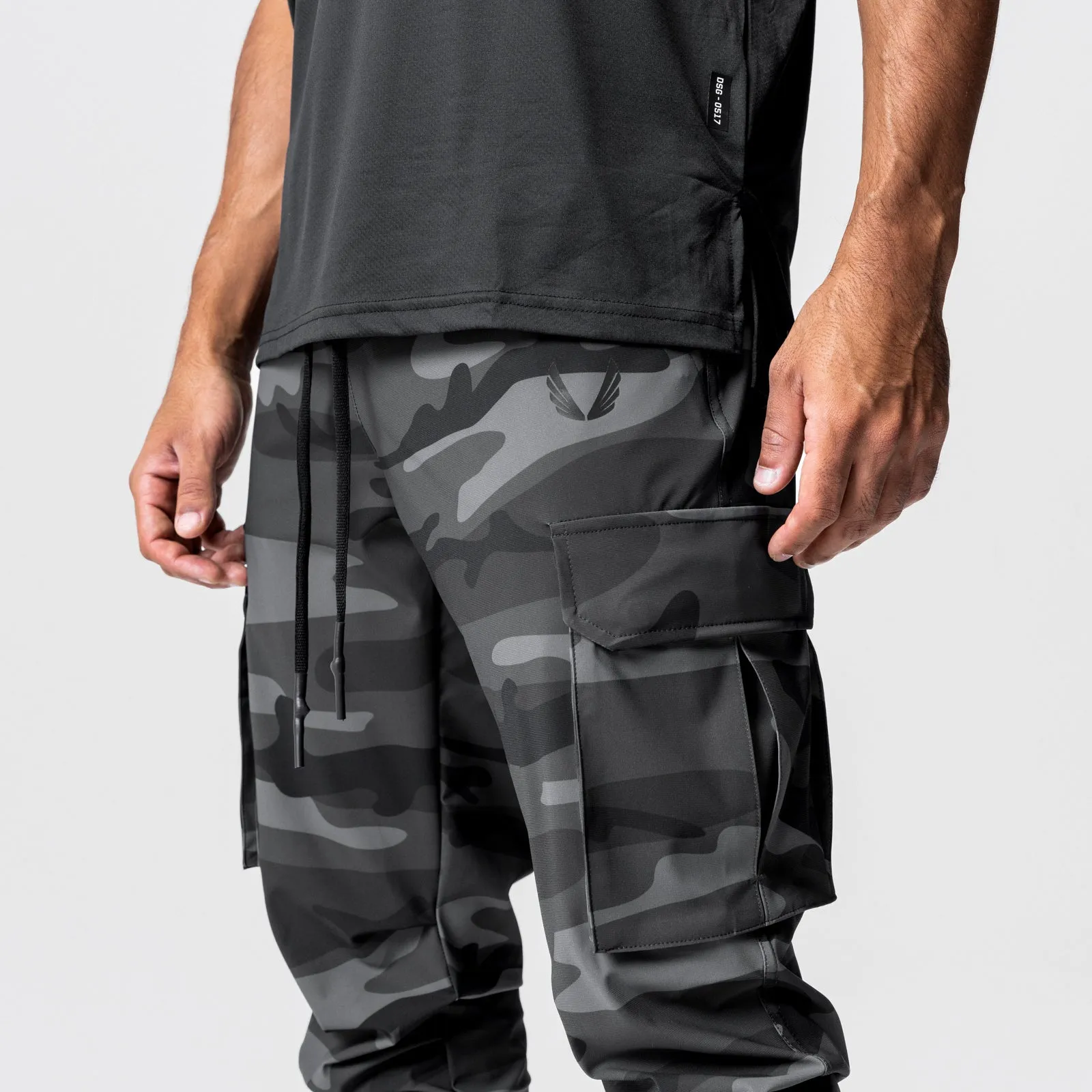Outdoor Ready SecureClosureSystem 0437. Tetra-Lite? Cargo High Rib Jogger - Black Camo