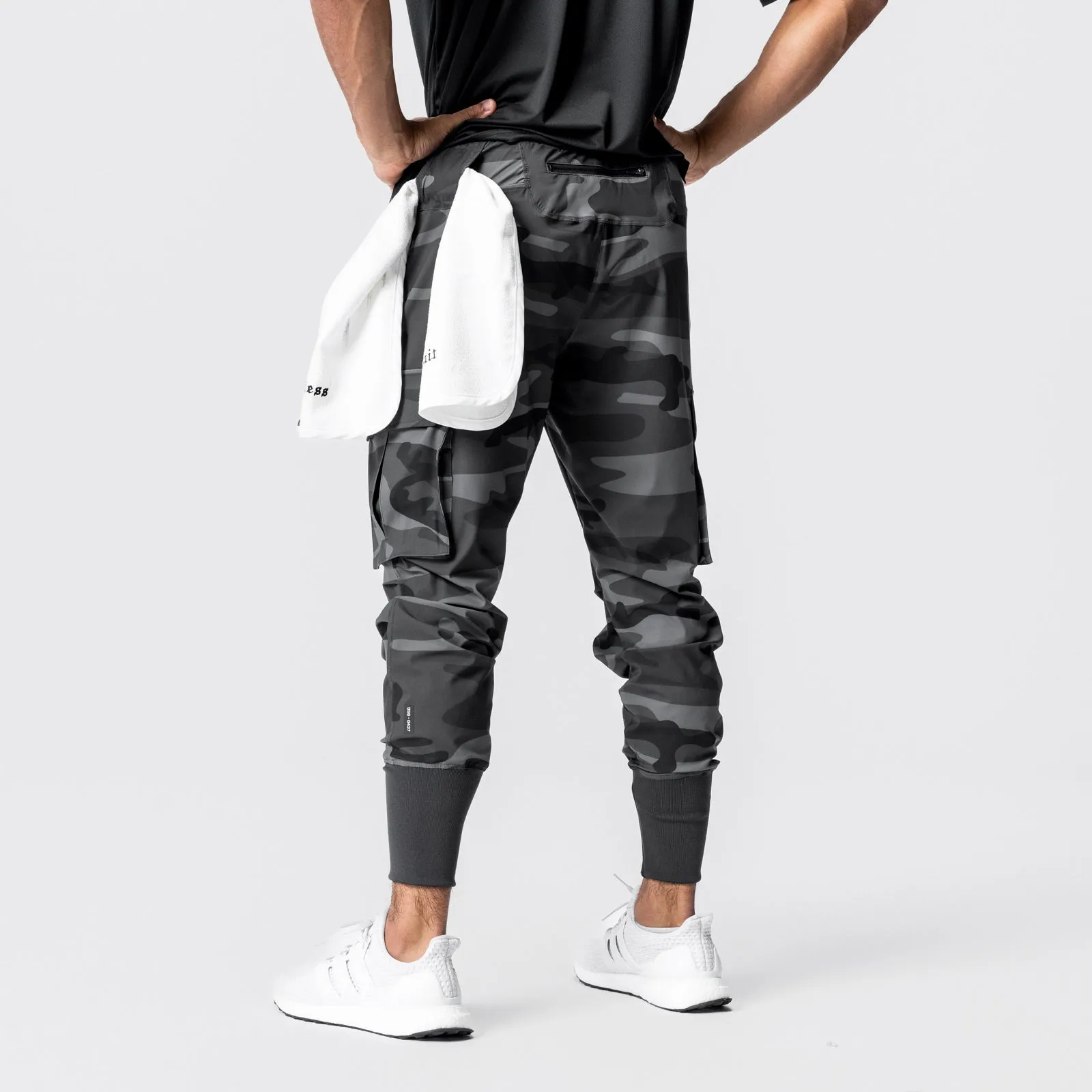 Layering Piece 0437. Tetra-Lite? Cargo High Rib Jogger - Black Camo