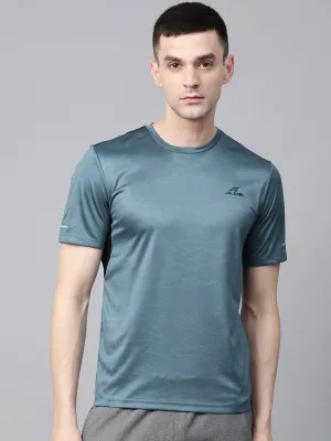 Park Day Alcis Men Blue Printed Round Neck T-shirt