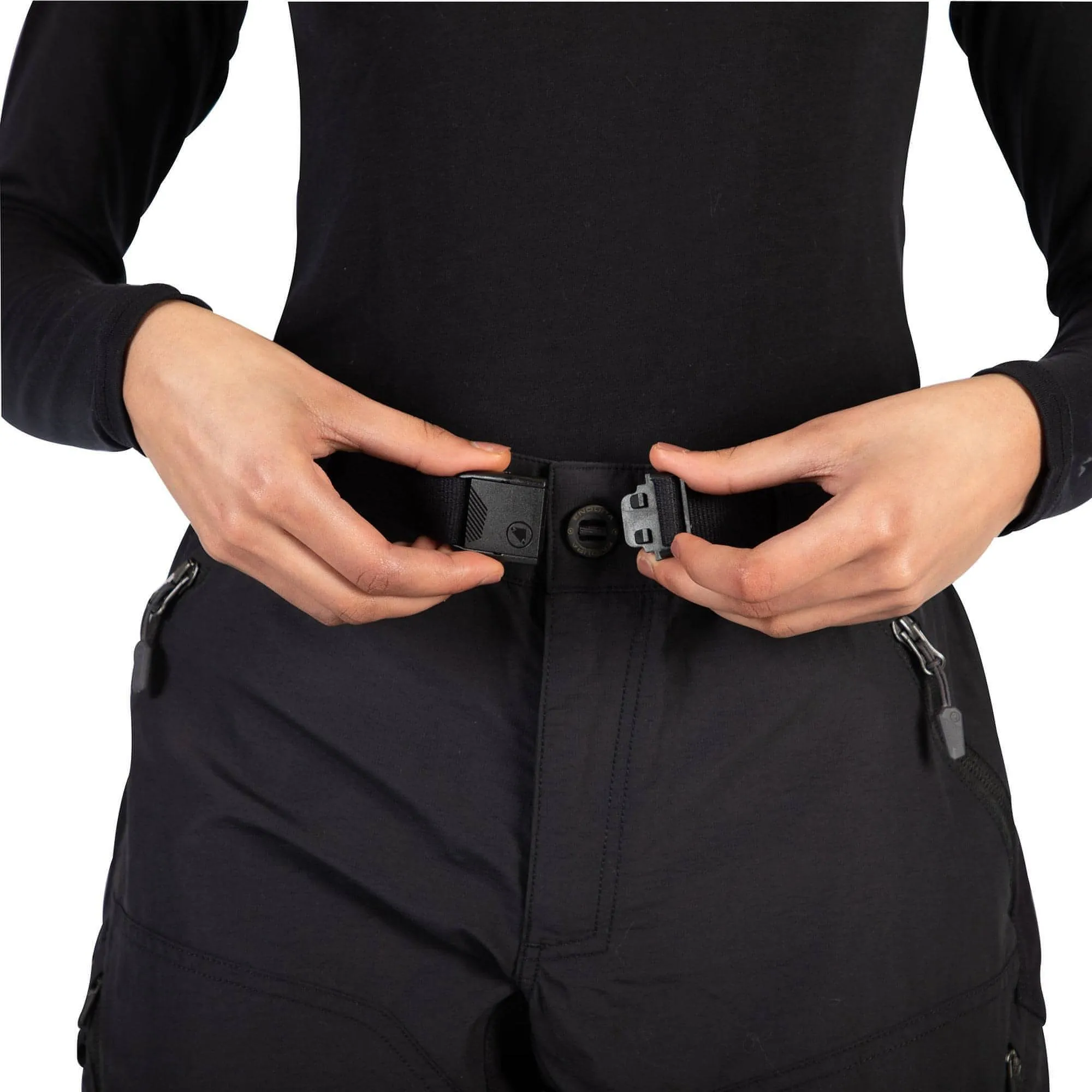 Retro Style Endura Hummvee Womens Baggy Cycling Shorts With Liner - Black