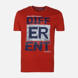 UltraSoft Texture MEN GRAPHIC T-SHIRT ROUND NECK REGULAR FIT