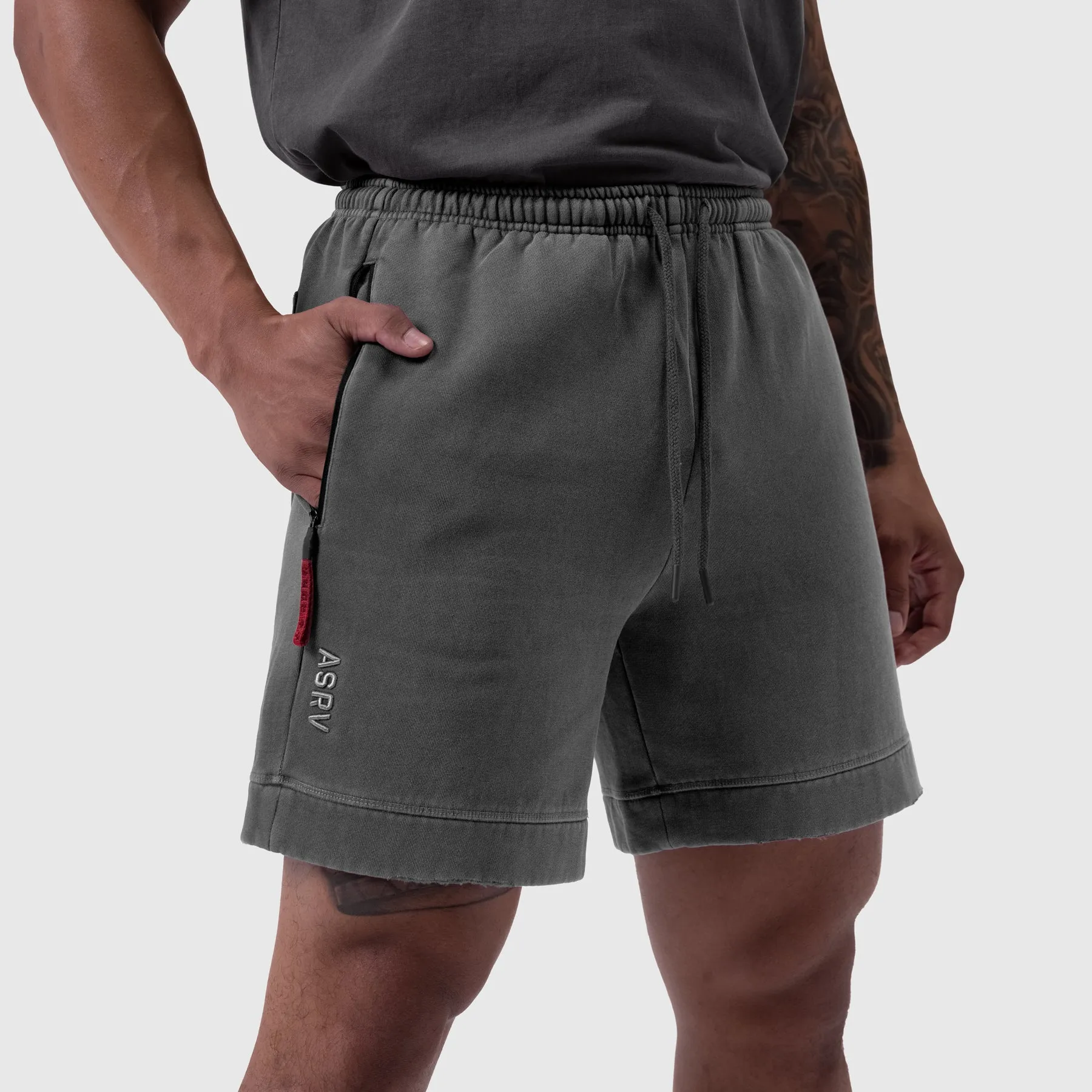 0921. Tech Essential? Sweat Short - Faded Grey Outdoor Days Odor Control Technology
